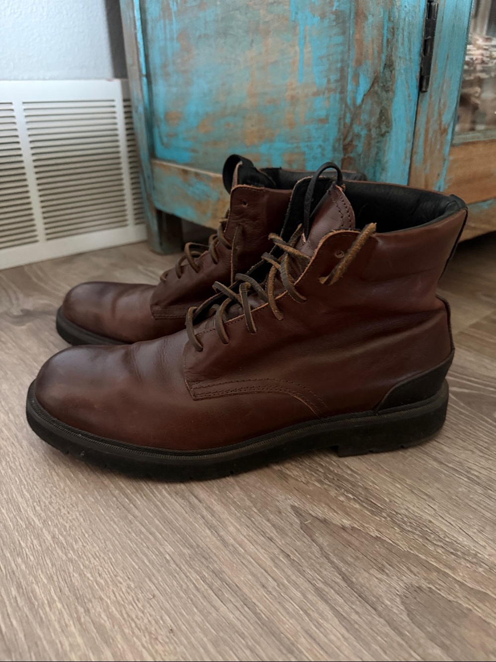 Frye Terra Lace Up Men’s 10.5 Brown Leather Ankle Causal Dress Boots